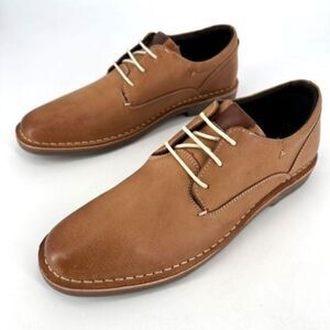 NWOT Steve Madden Men's Harpoon Leather Oxfords Size 11 Camel Tan Brown